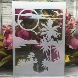 A4 29cm Moon Road Tree Night DIY Layering Stencils Wall Painting Scrapbook Coloring Embossing Album Decorative Template