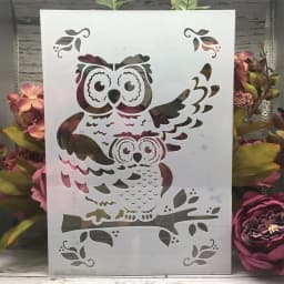 A4 29cm Moon Road Tree Night DIY Layering Stencils Wall Painting Scrapbook Coloring Embossing Album Decorative Template