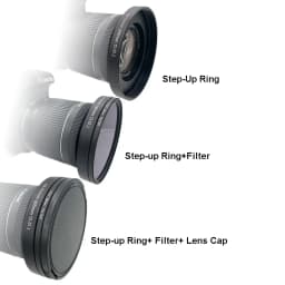 For 95mm Matte Box or 86mm Filter Matte Box Adapter Lens Filter Step Up Ring 46/49/52/55/58/62/67/72/77/82mm-86mm (95mm O.D)