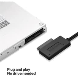 PzzPss USB 2.0 to Mini Sata II 7+6 13Pin Adapter Converter Cable For Laptop CD/DVD ROM Slimline Drive Converter HDD Caddy