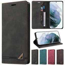 Wallet Anti-theft Brush With Card Slot Magnetic Flip Leather For Samsung Galaxy S26 FE S25 Ultra S24 Plus S23 S22 S21 S20 S10 S9