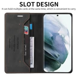 Wallet Anti-theft Brush With Card Slot Magnetic Flip Leather For Samsung Galaxy S26 FE S25 Ultra S24 Plus S23 S22 S21 S20 S10 S9