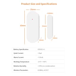 Staniot DS100 433mhz Alarm Accessories Smart Remote Control Wireless Door and Window Alarm Sensor Door Open/Closed Detecors