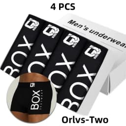 1/2/3/4 Pcs ORLVS Mens Boxer Sexy Underwear Soft Long Cotton Soft Underpants Male Panties 3D Pouch Shorts Under Wear Pants Short