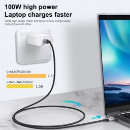 USB3.2 Gen2 10Gbps Type-C 3.1 Cable 4K Vidio Cable USB Type C 5A 100W fast charging QC5.0 Cable For Samsung S21 Macbook Pro