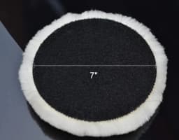 Wool Polishing Pad 3-7 Inches Soft Sheepskin Buffing Pads with Hook & Loop Back Wool Cutting Pad for Car Furniture Glass Auto