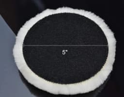 Wool Polishing Pad 3-7 Inches Soft Sheepskin Buffing Pads with Hook & Loop Back Wool Cutting Pad for Car Furniture Glass Auto