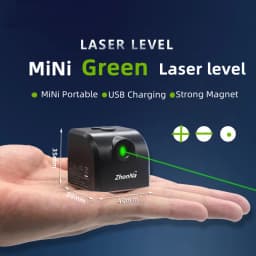 Mini Laser Horizontal Indoor Golf Assistive Device with Ultra Strong Green/Red Laser Beam, Portable with Battery