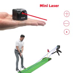 Mini Laser Horizontal Indoor Golf Assistive Device with Ultra Strong Green/Red Laser Beam, Portable with Battery