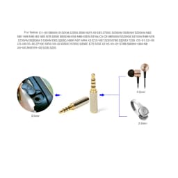 Jack 3.5 mm to 2.5 mm Audio Adapter for Aux Speaker Cable Stereo Headphone Headset Mic 2.5mm Male to 3.5mm Female Plug Connector