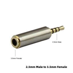 Jack 3.5 mm to 2.5 mm Audio Adapter for Aux Speaker Cable Stereo Headphone Headset Mic 2.5mm Male to 3.5mm Female Plug Connector