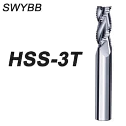 SWYBB Roughing End Mill HSS CNC Cutting Tool Milling Cutter High Speed Steel 3F 4 Teeth 6 8 10 12-32mm Metal Steel Aluminum Wood