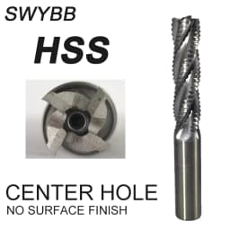 SWYBB Roughing End Mill HSS CNC Cutting Tool Milling Cutter High Speed Steel 3F 4 Teeth 6 8 10 12-32mm Metal Steel Aluminum Wood