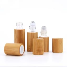 3ml 5ml 10ml Bamboo Wood Bottle Perfume Empty Oil Bottle Stainless Roll On Ball Perfume Aromatherapy Bottle Oil Roller Bottle