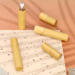 3ml 5ml 10ml Bamboo Wood Bottle Perfume Empty Oil Bottle Stainless Roll On Ball Perfume Aromatherapy Bottle Oil Roller Bottle