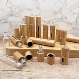 3ml 5ml 10ml Bamboo Wood Bottle Perfume Empty Oil Bottle Stainless Roll On Ball Perfume Aromatherapy Bottle Oil Roller Bottle