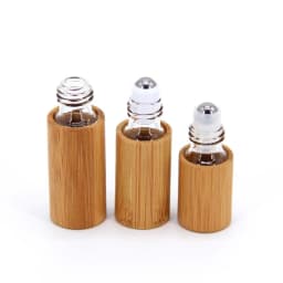 3ml 5ml 10ml Bamboo Wood Bottle Perfume Empty Oil Bottle Stainless Roll On Ball Perfume Aromatherapy Bottle Oil Roller Bottle