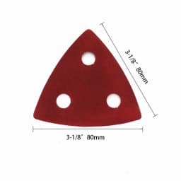100pcs 80 mm Triangular Sandpaper 3 Holes Hook&Loop Triangle Sanding Discs Fit Oscillating Multi Tool Sanding Pad 60-400 Grit