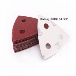 100pcs 80 mm Triangular Sandpaper 3 Holes Hook&Loop Triangle Sanding Discs Fit Oscillating Multi Tool Sanding Pad 60-400 Grit