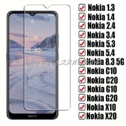 HD Tempered Glass For Nokia 1.4 1.3 2.4 3.4 5.3 5.4 8.3 5G Protective Cover ON C10 C20 G10 G20 X10 X20 Screen Protector Film