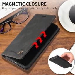 Wallet Anti Theft Brush Flip Leather Case For Samsung Galaxy S25 FE S24 Plus S23/S22 Ultra A07 A15 A16 A17 A35 A36 A53 A55 A56