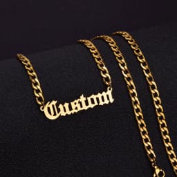 Customized Fashion Stainless Steel Name Necklace Personalized Letter 5mm NK Thick Chain for Women Men Pendant Nameplate Gift
