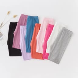 Summer Thin Children Clothing Candy Solid Color Modal Girls Leggings Knne Length Five Casual Pants for Kids Clothes 2-12 Years