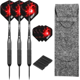 CyeeLife 26 Gram Darts Steel Tip with Dart Bag & Extra Standard Flights & Plastic Accessory, House Dart Set 3 Packs