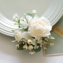 Ivory Wrist Corsage Bridesmaid Sisters Handmade Flower Artificial Silk Rose Bracelet Flowers For Wedding Dancing Party Decor