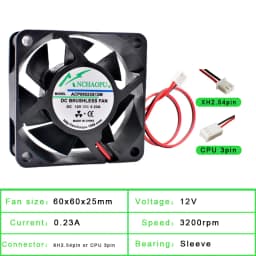 ACP6025S 6cm 60mm Fan 60x60x25mm DC5V 12V 24V USB 2pin Cooling Fan for Chassis CPU Power Converter
