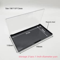 5pack Rectangular Magnet Makeup Palette Dispensing Eyeshadow Lipstick Dish Blush Powder Magnetic Storage Box Empty Plate F3387