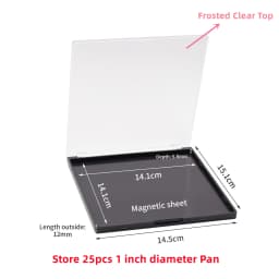 5pack Rectangular Magnet Makeup Palette Dispensing Eyeshadow Lipstick Dish Blush Powder Magnetic Storage Box Empty Plate F3387