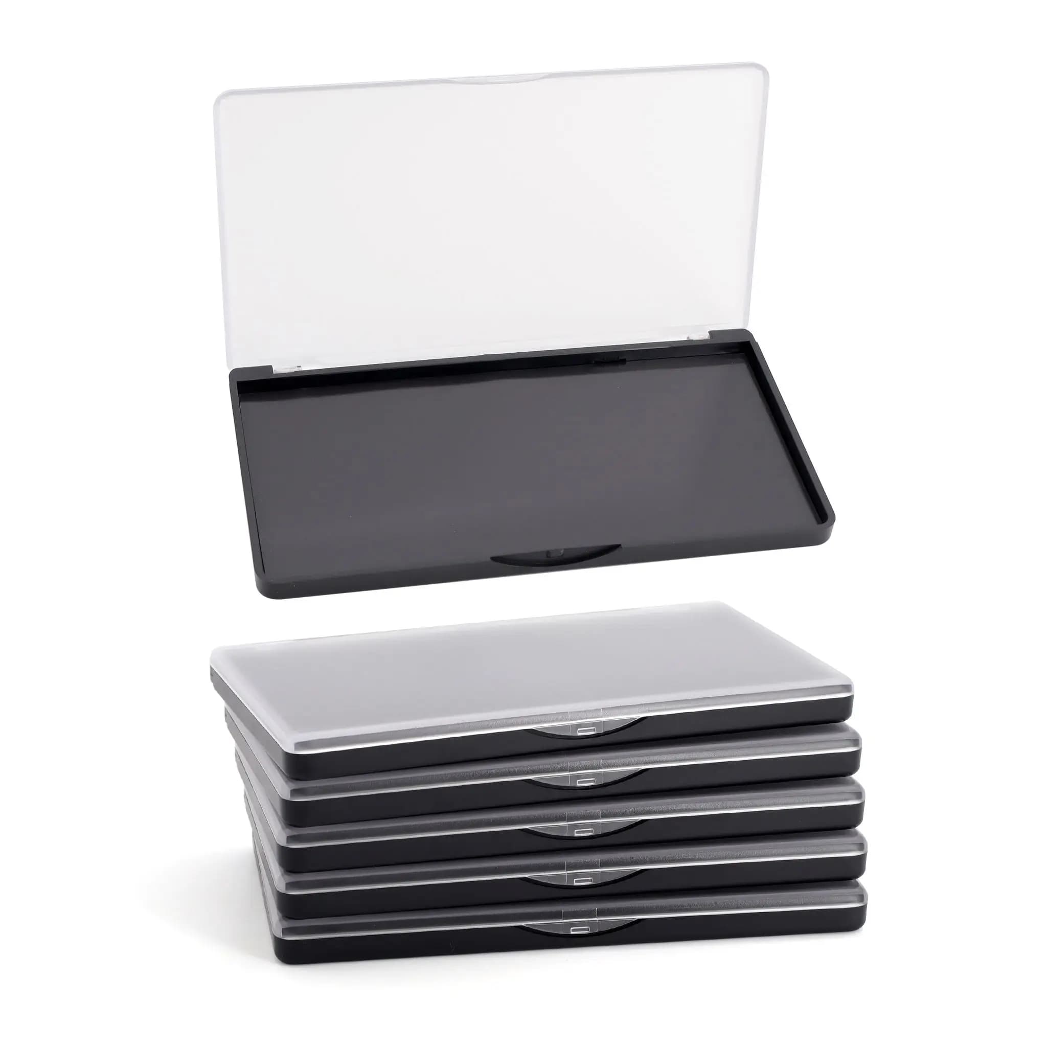 5pack Rectangular Magnet Makeup Palette Dispensing Eyeshadow Lipstick Dish Blush Powder Magnetic Storage Box Empty Plate F3387