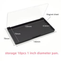 5pack Rectangular Magnet Makeup Palette Dispensing Eyeshadow Lipstick Dish Blush Powder Magnetic Storage Box Empty Plate F3387
