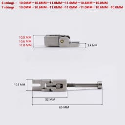 【Made in Japan】1 Set ( 6/7 PCS ) Electric Guitar Stainless Steel Saddles For FR Floyd Rose Tremolo System Bridge