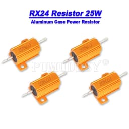 1PCS 5W 10W 25W Aluminum Power Metal Case Wirewound Resistor 0.01 ~ 30K 1 2 3 5 6 8 10 20 100 150 1K 10K Ohm hjxrhgal RX24