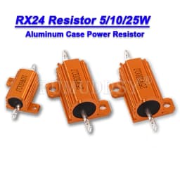 1PCS 5W 10W 25W Aluminum Power Metal Case Wirewound Resistor 0.01 ~ 30K 1 2 3 5 6 8 10 20 100 150 1K 10K Ohm hjxrhgal RX24