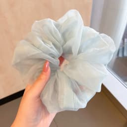 2022 Summer Organza Scrunchies Women Elastic Hair Band Korean Elegant Ponytail Holder Rubber Tie Band Hair Accessories Wholesale