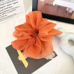 2022 Summer Organza Scrunchies Women Elastic Hair Band Korean Elegant Ponytail Holder Rubber Tie Band Hair Accessories Wholesale