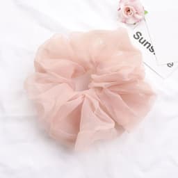 2022 Summer Organza Scrunchies Women Elastic Hair Band Korean Elegant Ponytail Holder Rubber Tie Band Hair Accessories Wholesale