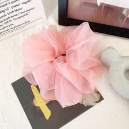 2022 Summer Organza Scrunchies Women Elastic Hair Band Korean Elegant Ponytail Holder Rubber Tie Band Hair Accessories Wholesale