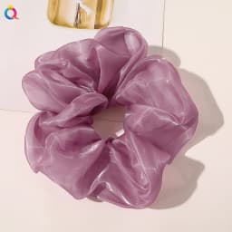 2022 Summer Organza Scrunchies Women Elastic Hair Band Korean Elegant Ponytail Holder Rubber Tie Band Hair Accessories Wholesale