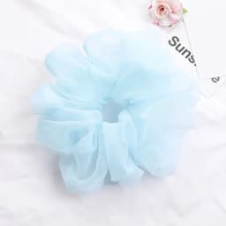 2022 Summer Organza Scrunchies Women Elastic Hair Band Korean Elegant Ponytail Holder Rubber Tie Band Hair Accessories Wholesale