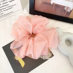 2022 Summer Organza Scrunchies Women Elastic Hair Band Korean Elegant Ponytail Holder Rubber Tie Band Hair Accessories Wholesale