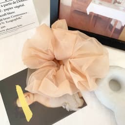 2022 Summer Organza Scrunchies Women Elastic Hair Band Korean Elegant Ponytail Holder Rubber Tie Band Hair Accessories Wholesale