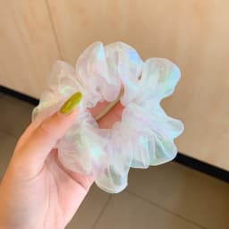 2022 Summer Organza Scrunchies Women Elastic Hair Band Korean Elegant Ponytail Holder Rubber Tie Band Hair Accessories Wholesale