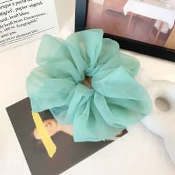 2022 Summer Organza Scrunchies Women Elastic Hair Band Korean Elegant Ponytail Holder Rubber Tie Band Hair Accessories Wholesale