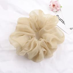 2022 Summer Organza Scrunchies Women Elastic Hair Band Korean Elegant Ponytail Holder Rubber Tie Band Hair Accessories Wholesale