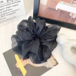 2022 Summer Organza Scrunchies Women Elastic Hair Band Korean Elegant Ponytail Holder Rubber Tie Band Hair Accessories Wholesale