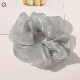 2022 Summer Organza Scrunchies Women Elastic Hair Band Korean Elegant Ponytail Holder Rubber Tie Band Hair Accessories Wholesale
